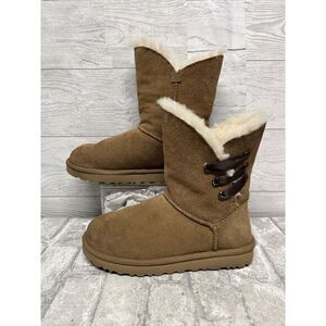 Ugg Constantine Genuine Lamb Shearling Lined Boot Chestnut‎ Size 7 1018629